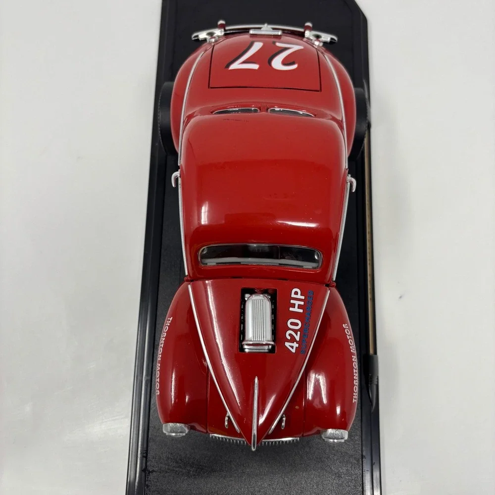 1941 Willys Coupe Gasser Red #27 420 HP Supercharged 1:18 Road Signature Diecast